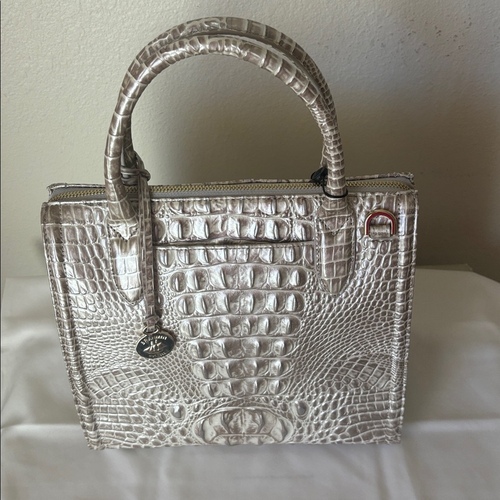 Brahmin Metallic Crocodile Embossed Tote - Picture 2 of 8